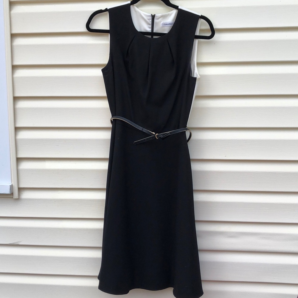 CK Black and White Classic Dress, Size 8